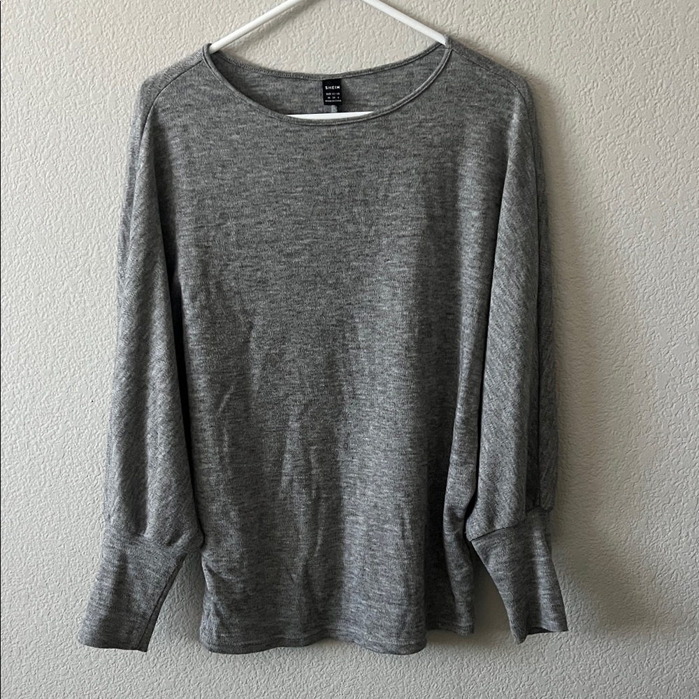 SHEIN Heather Gray Long Sleeve Top